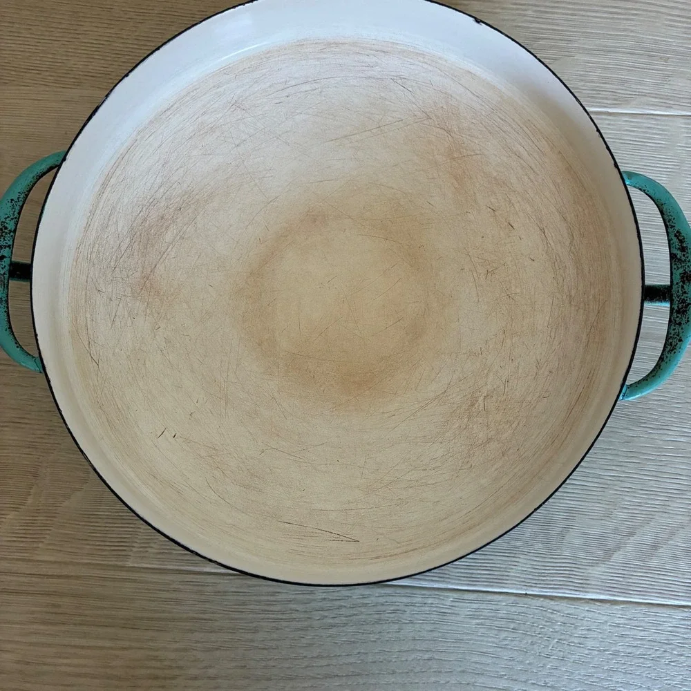 Vintage Dansk Kobenstyle Turquoise 9.5‎ Paella Pan MCM Enamel Denmark IHQ